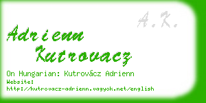 adrienn kutrovacz business card